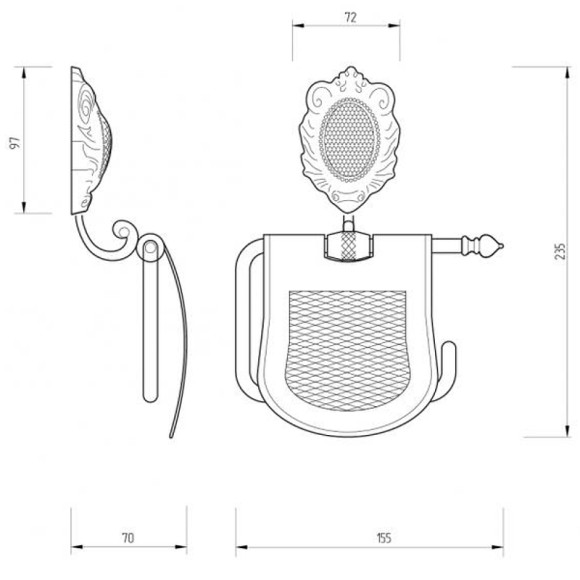 Держатель туалетной бумаги Migliore Cleopatra 16682 с крышкой Золото
