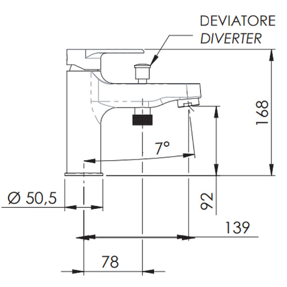 Смеситель на борт ванны Remer Winner W04 Хром Смеситель на борт ванны Remer Winner W04 Хром