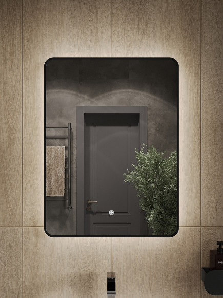 Зеркало Orange Black 60 BL-60ZE с подсветкой с сенсорным выключателем Зеркало Orange Black 60 BL-60ZE с подсветкой с сенсорным выключателем