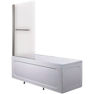 Шторка на ванну 1MarKa 82x150 Р-02Mis профиль Хром стекло матовое