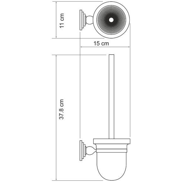 Ершик для унитаза WasserKRAFT Ammer K-7027 Хром матовый Ершик для унитаза WasserKRAFT Ammer K-7027 Хром матовый