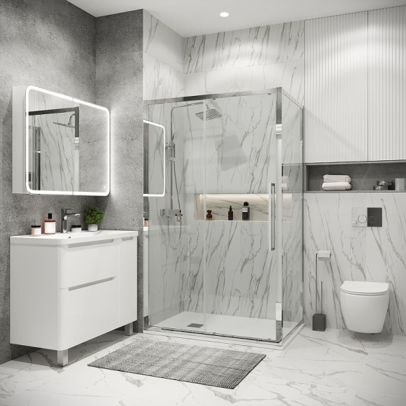 Душевой уголок Grossman Cosmo 110х90 120.K33.02.1190.10.00 профиль Хром стекло прозрачное Душевой уголок Grossman Cosmo 110х90 120.K33.02.1190.10.00 профиль Хром стекло прозрачное