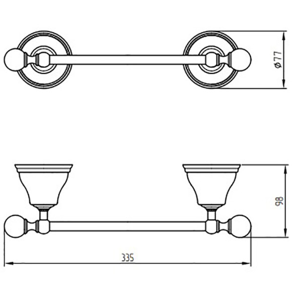 Полотенцедержатель Migliore Provance 17706 Золото Полотенцедержатель Migliore Provance 17706 Золото