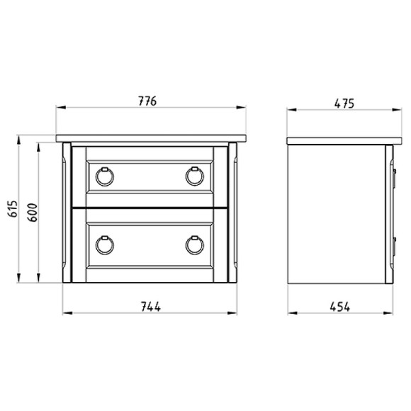 Тумба под раковину ASB-Woodline Рома 80П 10856 подвесная Белая Тумба под раковину ASB-Woodline Рома 80П 10856 подвесная Белая