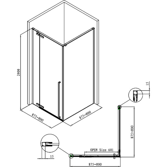 Душевой уголок Allen Brau Fantasy 90x90 3.11001-00 профиль Хром стекло прозрачное Душевой уголок Allen Brau Fantasy 90x90 3.11001-00 профиль Хром стекло прозрачное