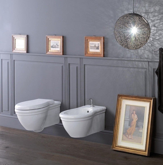 Унитаз Globo Paestum PAS03.BI подвесной без сиденья Унитаз Globo Paestum PAS03.BI подвесной без сиденья