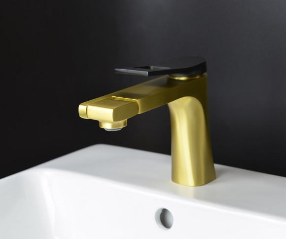 Смеситель для раковины Bronze de Luxe Element EL02XGB Матовое золото Черный