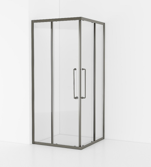 Душевой уголок Cezares Relax-304 100x100 RELAX-304-A-2-100-C-GM профиль Оружейная сталь стекло прозрачное