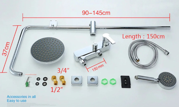 Душевая система Gappo G02-2 G2402 Хром Душевая система Gappo G02-2 G2402 Хром