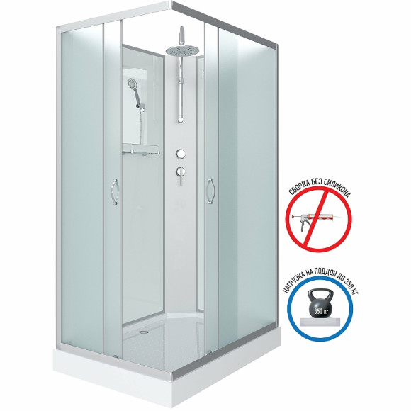 Душевая кабина Niagara Classic 100х80 NG-43085-14QBKT без гидромассажа Душевая кабина Niagara Classic 100х80 NG-43085-14QBKT без гидромассажа