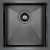 Кухонная мойка Paulmark Aller 44 Uni PM904444-GM Вороненая сталь