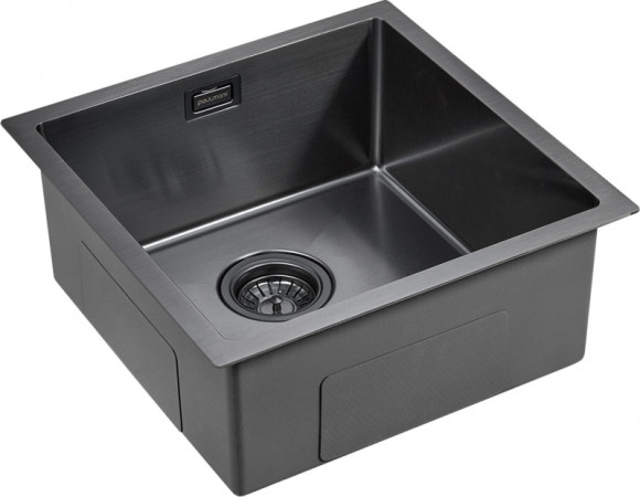 Кухонная мойка Paulmark Aller 44 Uni PM904444-GM Вороненая сталь Кухонная мойка Paulmark Aller 44 Uni PM904444-GM Вороненая сталь