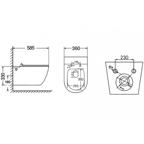 Унитаз Abber Bequem AC1105P подвесной с сиденьем Микролифт Унитаз Abber Bequem AC1105P подвесной с сиденьем Микролифт