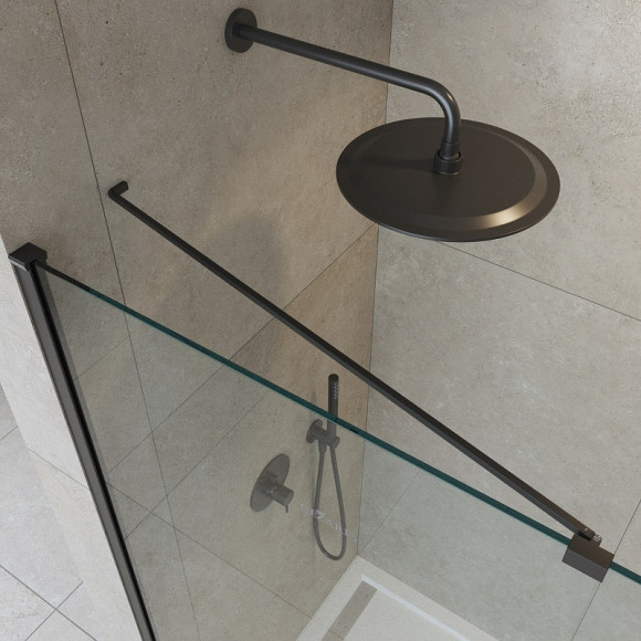 Душевая перегородка Cezares Liberta 110 LIBERTA-L-1-TB-110-C-NERO профиль Черный матовый стекло прозрачное Душевая перегородка Cezares Liberta 110 LIBERTA-L-1-TB-110-C-NERO профиль Черный матовый стекло прозрачное