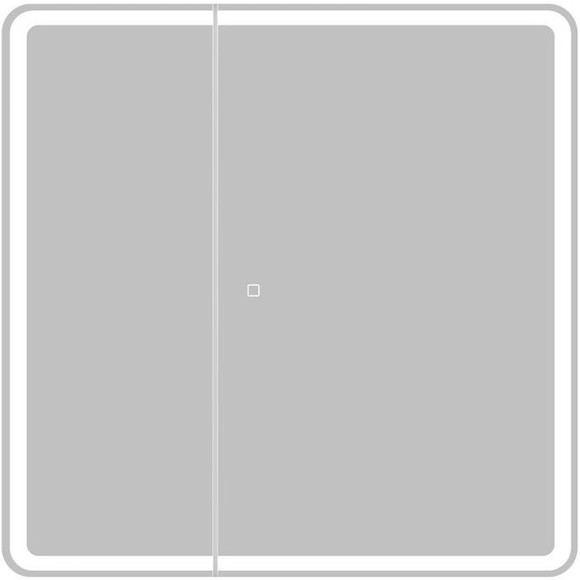 Зеркальный шкаф BelBagno Marino 80 SPC-MAR-800/800-2A-LED-TCH с подсветкой Белый