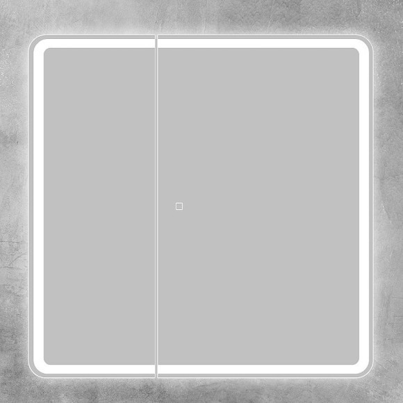 Зеркальный шкаф BelBagno Marino 80 SPC-MAR-800/800-2A-LED-TCH с подсветкой Белый