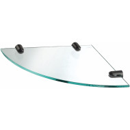 Стеклянная полка WasserKRAFT K-533GM угловая Оружейная сталь