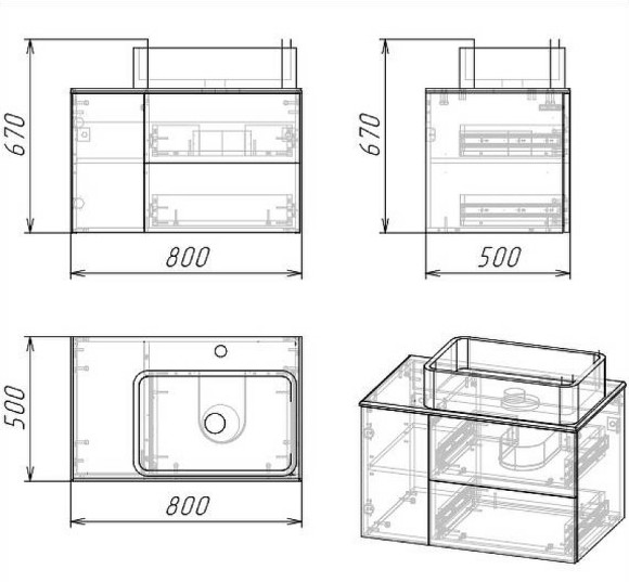 Тумба под раковину Grossman Альба 80 108012 подвесная Веллингтон Бриз Тумба под раковину Grossman Альба 80 108012 подвесная Веллингтон Бриз