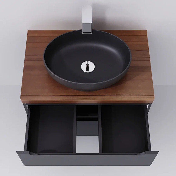 Тумба под раковину Jorno Wood 80 wood.01.80/P/GR подвесная Серая Тумба под раковину Jorno Wood 80 wood.01.80/P/GR подвесная Серая