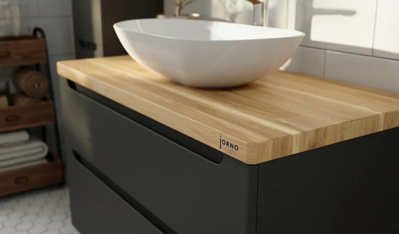 Тумба под раковину Jorno Wood 80 wood.01.80/P/GR подвесная Серая Тумба под раковину Jorno Wood 80 wood.01.80/P/GR подвесная Серая