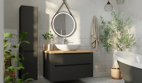 Тумба под раковину Jorno Wood 80 wood.01.80/P/GR подвесная Серая Тумба под раковину Jorno Wood 80 wood.01.80/P/GR подвесная Серая