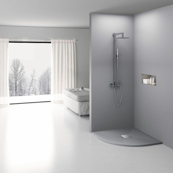 Душевой поддон из искусственного камня Vincea 90x90 VST-4SQ9090G+Vsph-D132 Серый Душевой поддон из искусственного камня Vincea 90x90 VST-4SQ9090G+Vsph-D132 Серый