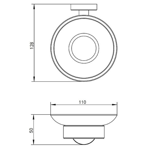Мыльница Whitecross Ergo nickel brushed ER2220NIB Брашированный никель