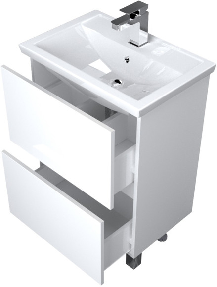 Тумба под раковину 1MarKa Aris 70 У76054 Белая глянцевая