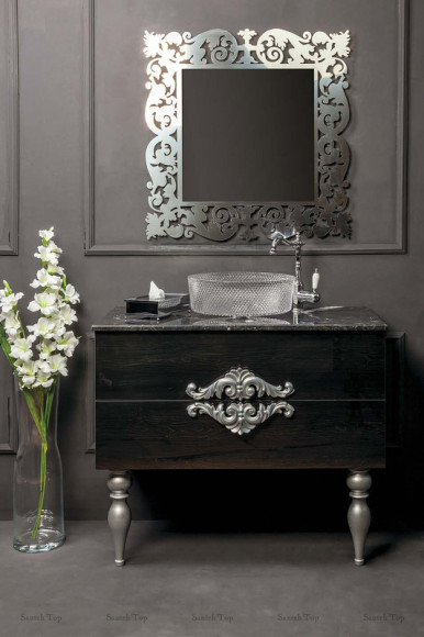 Зеркало Boheme Armadi Art Caprice 80 562 с подсветкой Серебро поталь