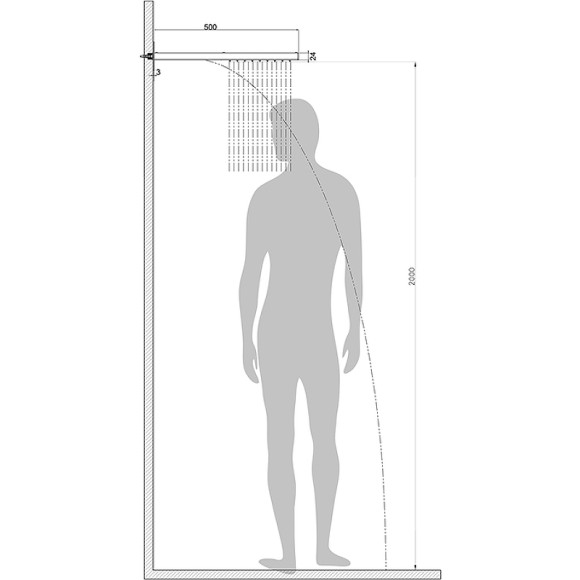 Верхний душ Bossini Manhattan I00570.073 Черный матовый Верхний душ Bossini Manhattan I00570.073 Черный матовый
