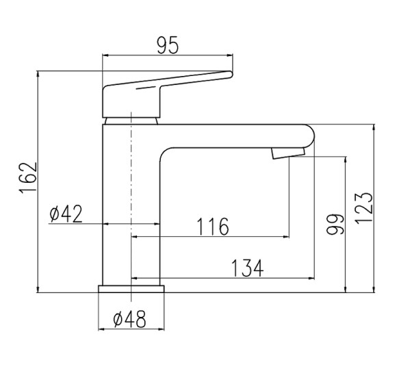 Смеситель для раковины Rav Slezak Colorado CO128.5BC Белый глянцевый Хром