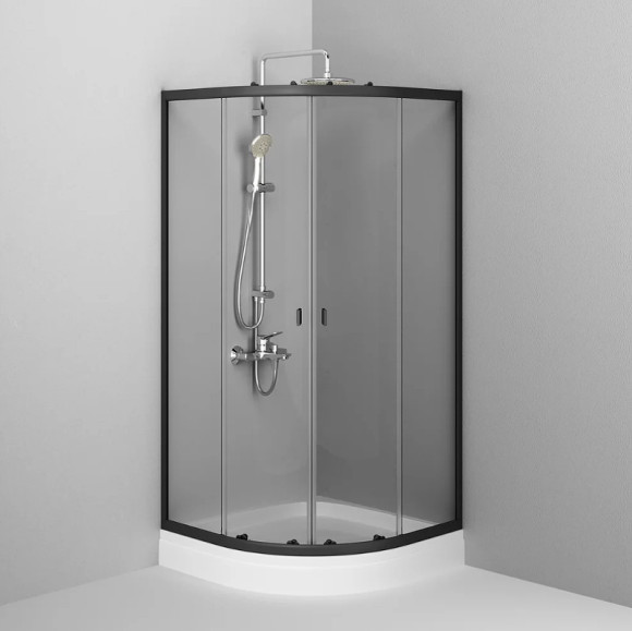 Душевой уголок AM.PM X-Joy Twin Slide 90х90 W88E-205-090BT64 профиль Черный матовый стекло прозрачное Душевой уголок AM.PM X-Joy Twin Slide 90х90 W88E-205-090BT64 профиль Черный матовый стекло прозрачное