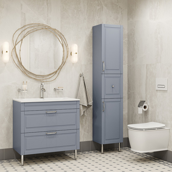 Шкаф пенал Iddis Oxford 36 OXF36L0i97 Светло-серый Шкаф пенал Iddis Oxford 36 OXF36L0i97 Светло-серый