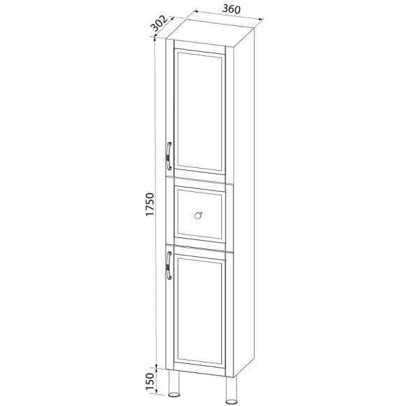 Шкаф пенал Iddis Oxford 36 OXF36L0i97 Светло-серый Шкаф пенал Iddis Oxford 36 OXF36L0i97 Светло-серый