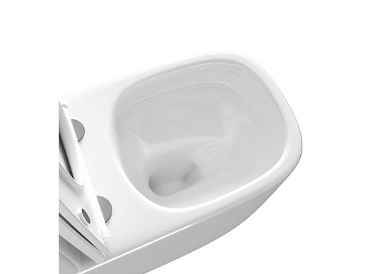 Унитаз-компакт напольный с бачком и сиденьем микролифт Aquatek Optima Plus Square AQ4451-00 безободковый