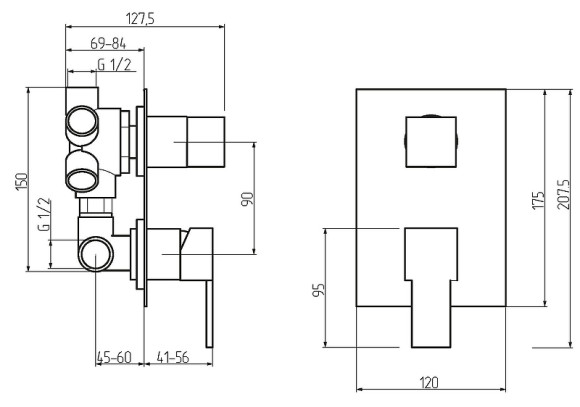 Смеситель для душа Migliore Kvant 18787 Хром