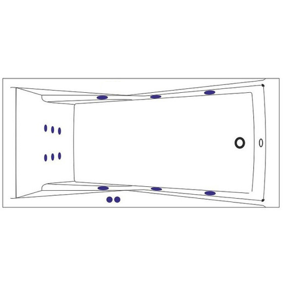 Акриловая ванна Whitecross Palace 180x80 0104.180080.100.LINE.WH с гидромассажем Акриловая ванна Whitecross Palace 180x80 0104.180080.100.LINE.WH с гидромассажем