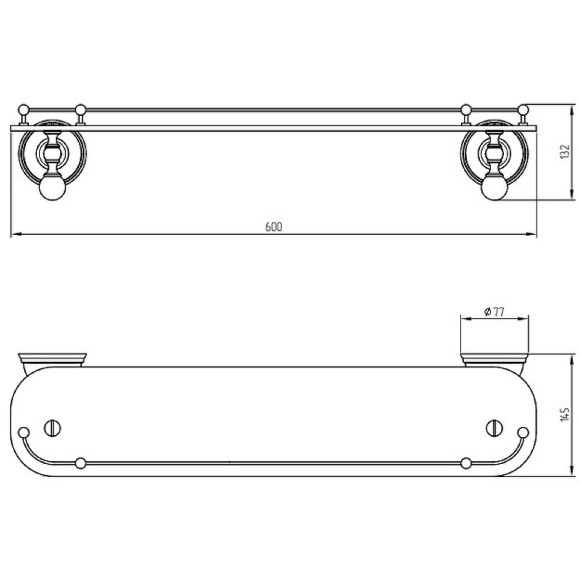 Стеклянная полка Migliore Provance 17701 Золото Стеклянная полка Migliore Provance 17701 Золото