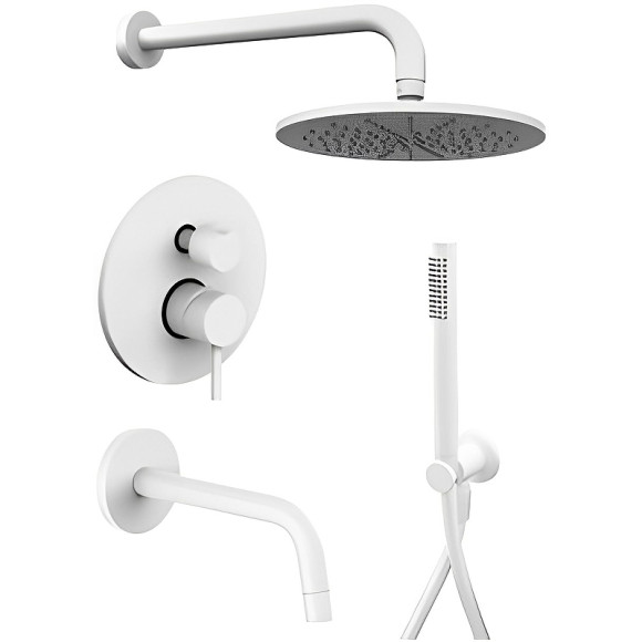 Душевая система Paffoni Light KITLIG019BO046 Белая матовая