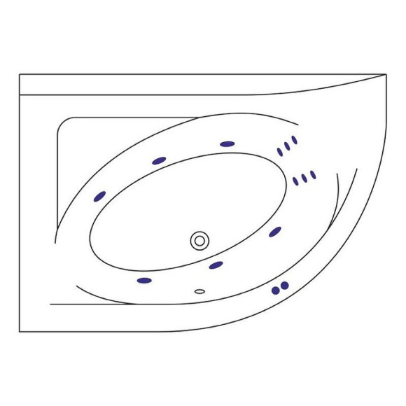 Акриловая ванна Excellent Aquarella 170x110 L WAEX.ARL17.LINE.GL с гидромассажем Акриловая ванна Excellent Aquarella 170x110 L WAEX.ARL17.LINE.GL с гидромассажем