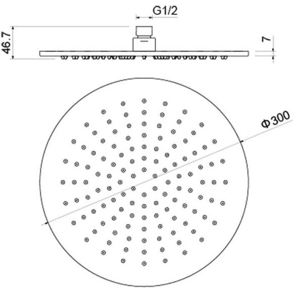 Верхний душ Aquatek AQ2079CR Хром