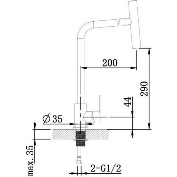 Смеситель для кухни Orange Steel M99-009ni Никель
