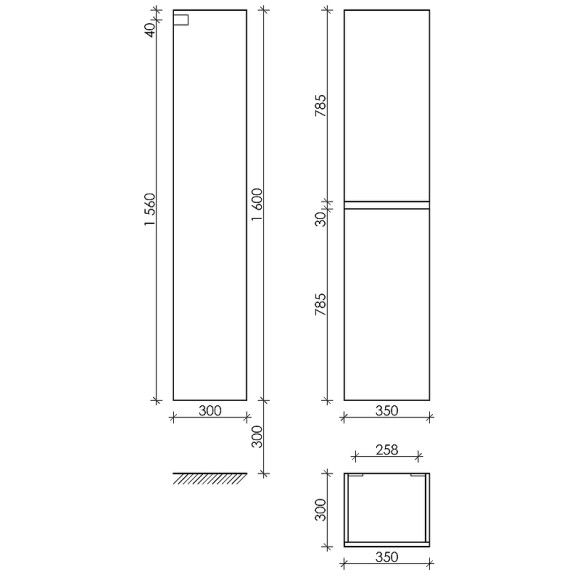 Шкаф пенал Sancos Urban 35 PUR35ECH подвесной Дуб чарльстон Шкаф пенал Sancos Urban 35 PUR35ECH подвесной Дуб чарльстон