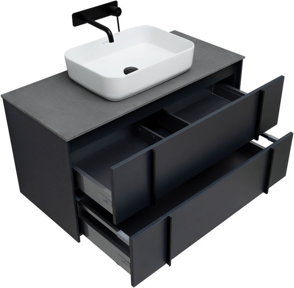 Тумба под раковину Allen Brau Reality 100 1.32007.AM подвесная Антрацит матовый Тумба под раковину Allen Brau Reality 100 1.32007.AM подвесная Антрацит матовый