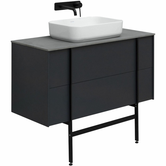 Тумба под раковину Allen Brau Reality 100 1.32007.AM подвесная Антрацит матовый Тумба под раковину Allen Brau Reality 100 1.32007.AM подвесная Антрацит матовый