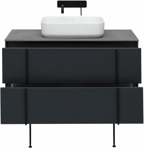 Тумба под раковину Allen Brau Reality 100 1.32007.AM подвесная Антрацит матовый Тумба под раковину Allen Brau Reality 100 1.32007.AM подвесная Антрацит матовый