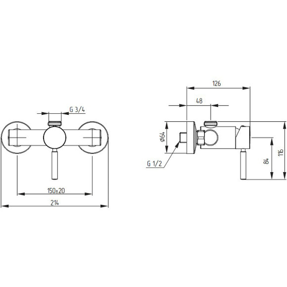 Смеситель для душа Migliore Fortis 18653 Хром