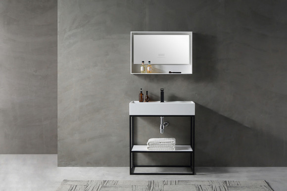 Консоль с раковиной Abber Stein 80 AS2630 Белая матовая Консоль с раковиной Abber Stein 80 AS2630 Белая матовая