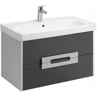 Тумба под раковину Aquaton Ар-Деко 85 1A280401DD8D0 подвесная Серый кобальт