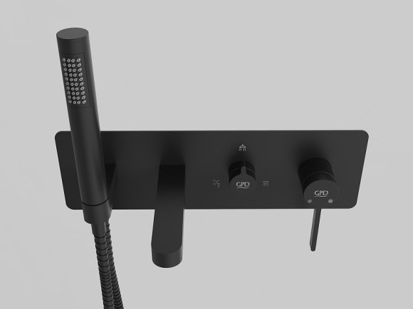 Смеситель для ванны GPD Gildo Colored MKA165-S Черный